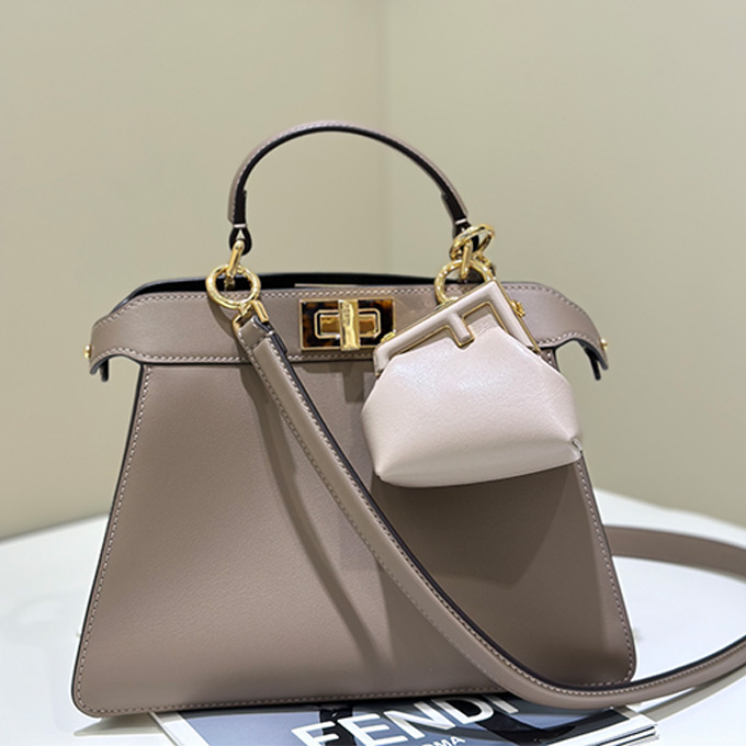 fendi peekaboo iseeu smooth leather medium top handle handbag